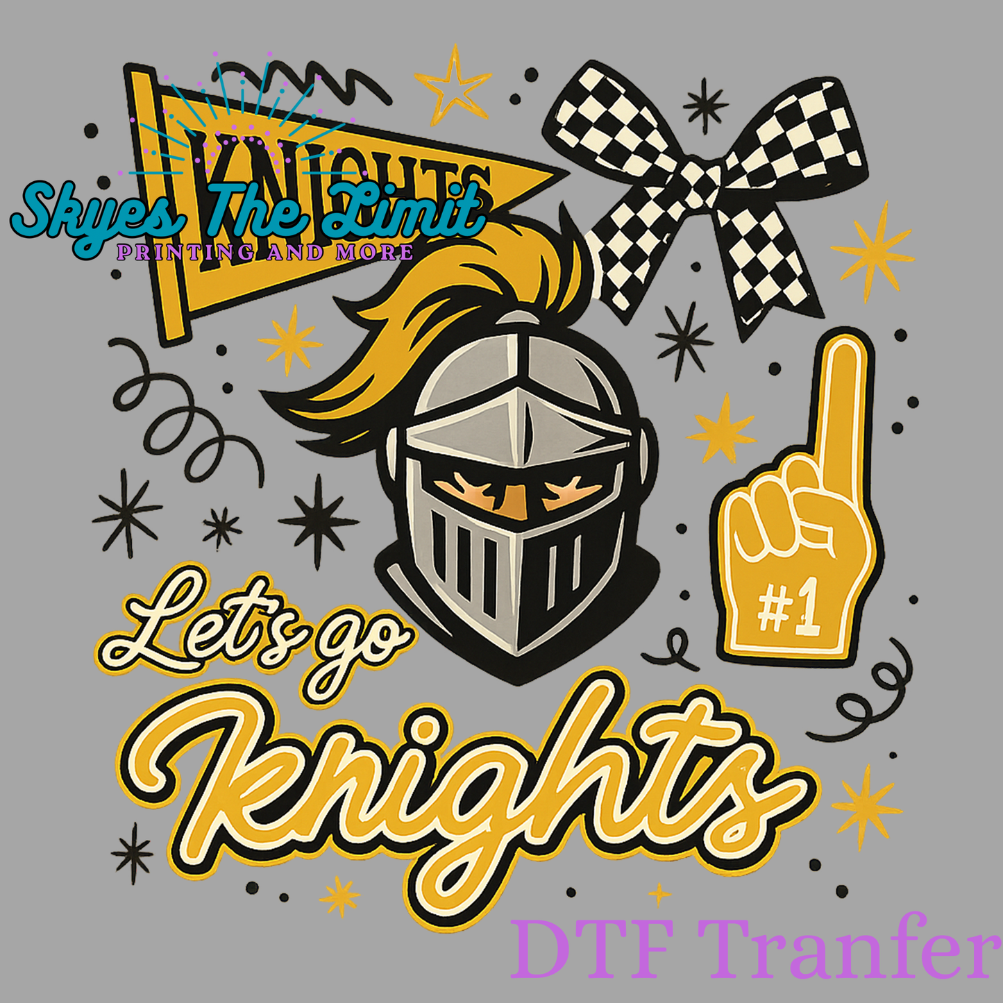 Knights (bow,flag,hand) DTF TRANSFER
