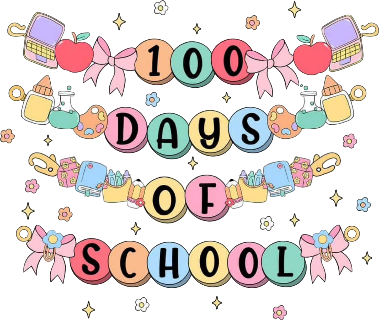 100 day of school Ready to press transfers