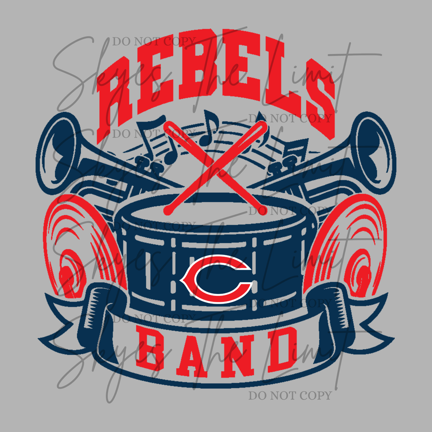 Rebels band percussion (RED NAVY)