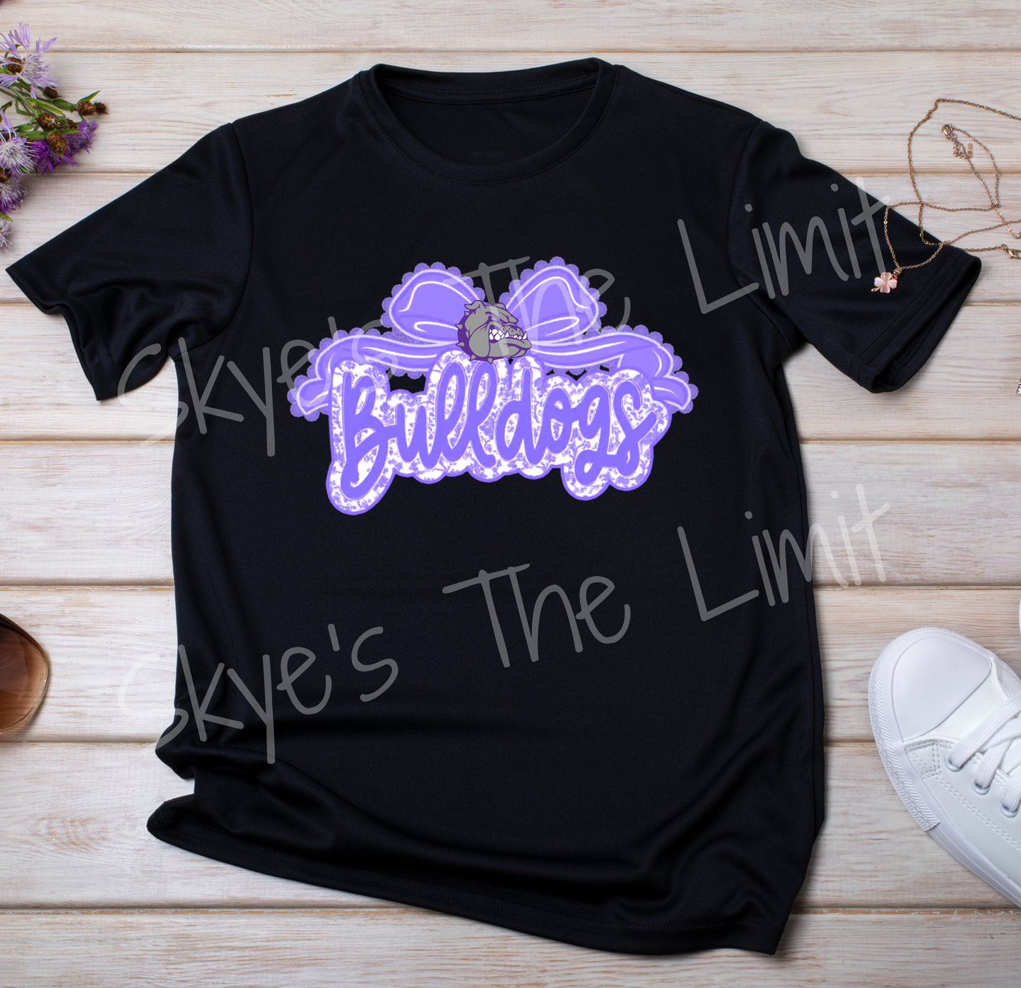 Floral school design W/ a bow