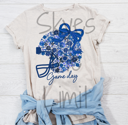 Comfort Color School football floral design (Adults)