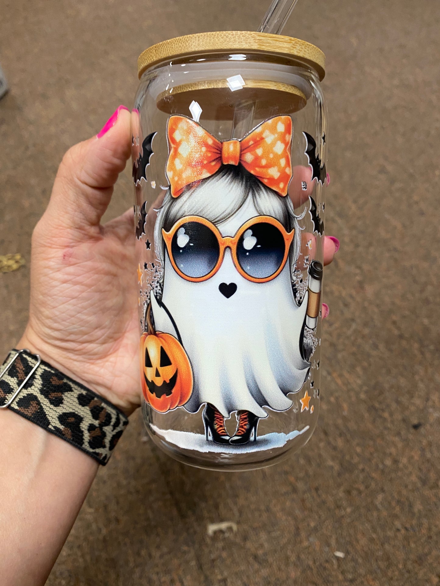 Glass Cutie ghost cup