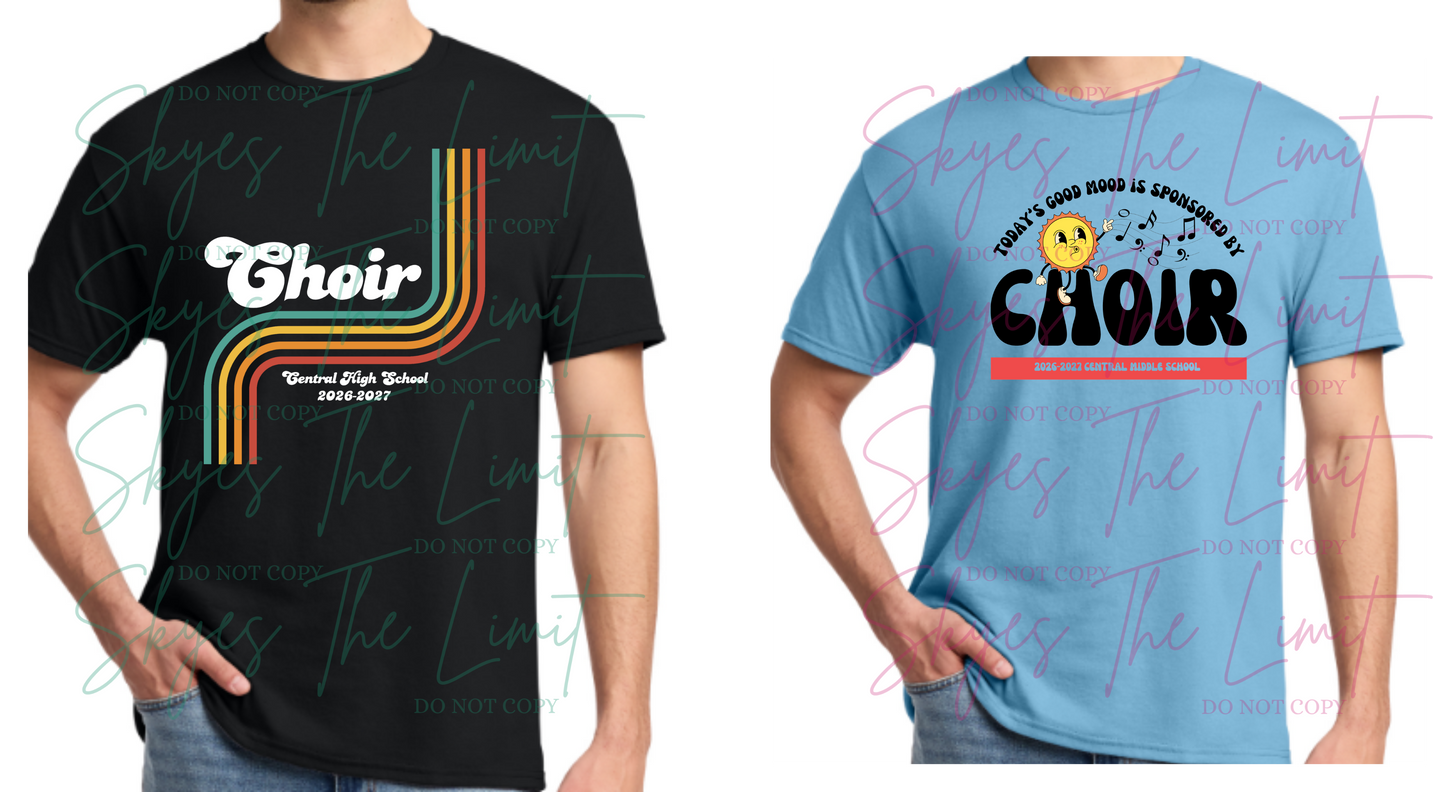 Rebels Choir shirts (high school and middle school)