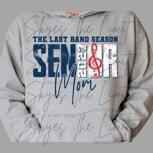 Marching Band SENIOR Mom (RED NAVY)