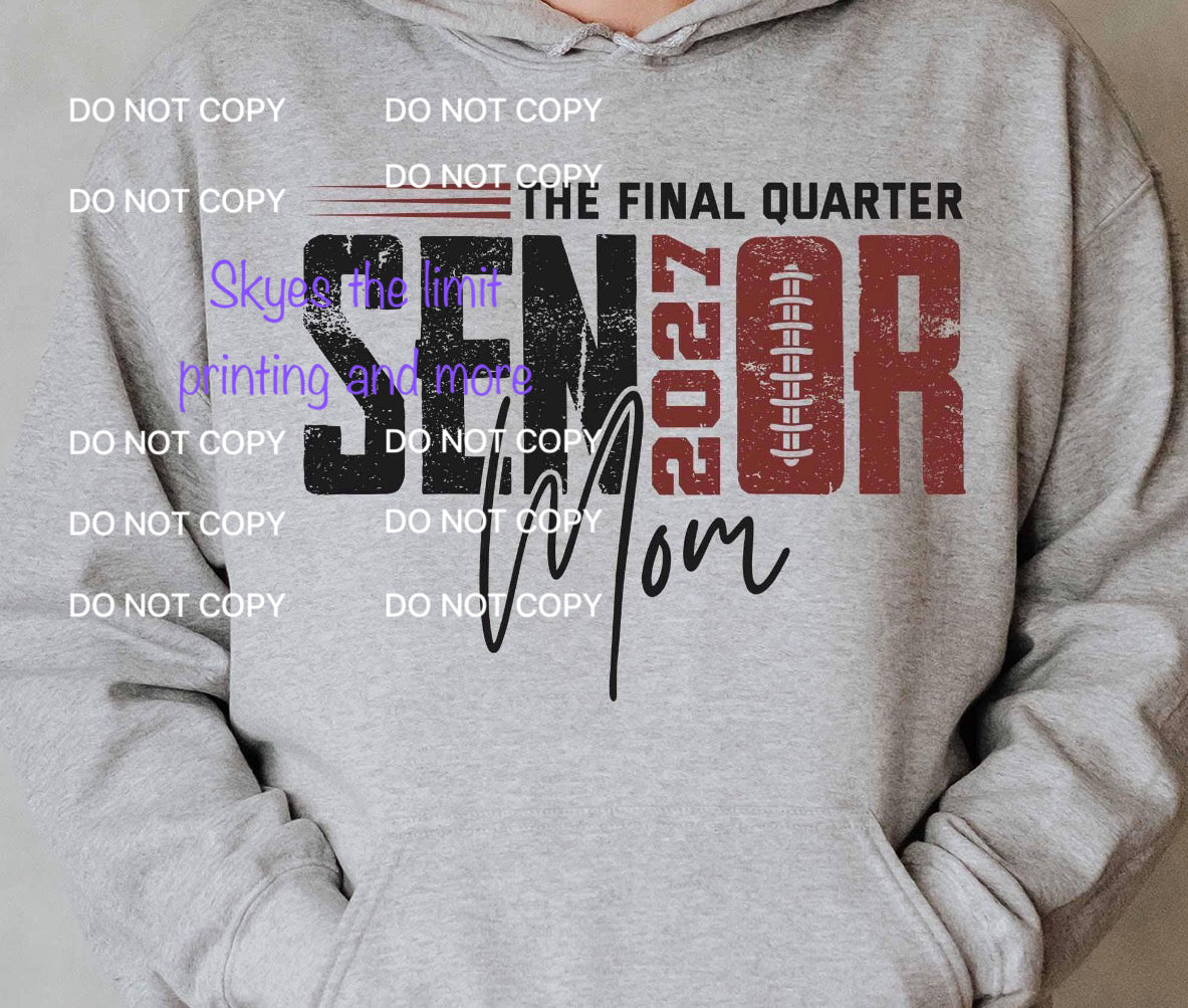 Football SENIOR Mom (black brown)