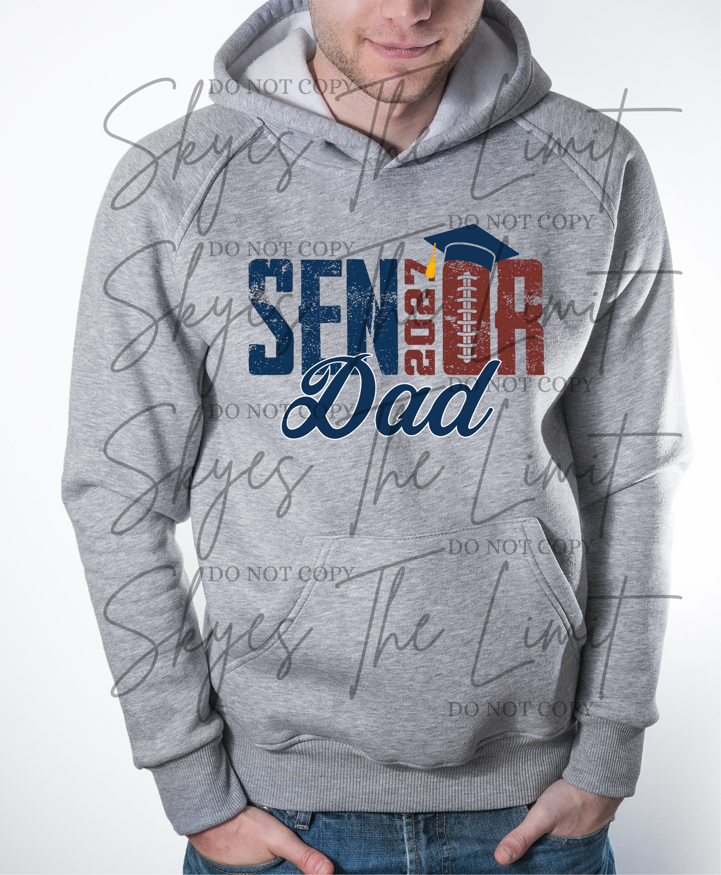 FOOTBALL SENIOR dad (RED NAVY) (Copy)