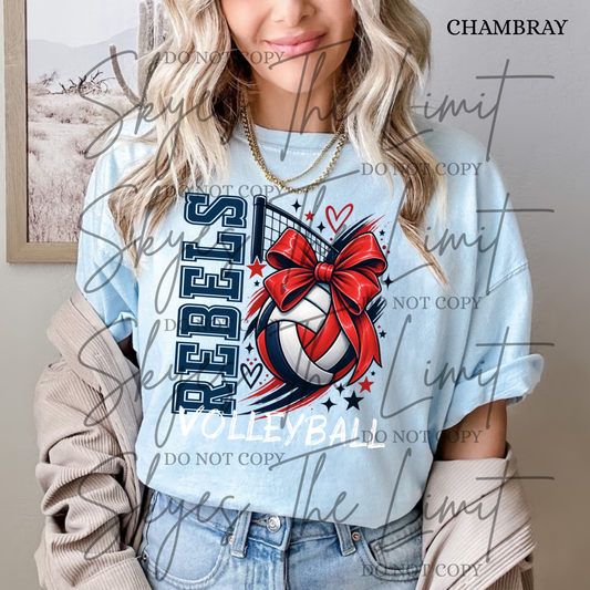 Rebels volleyball comfort color shirt