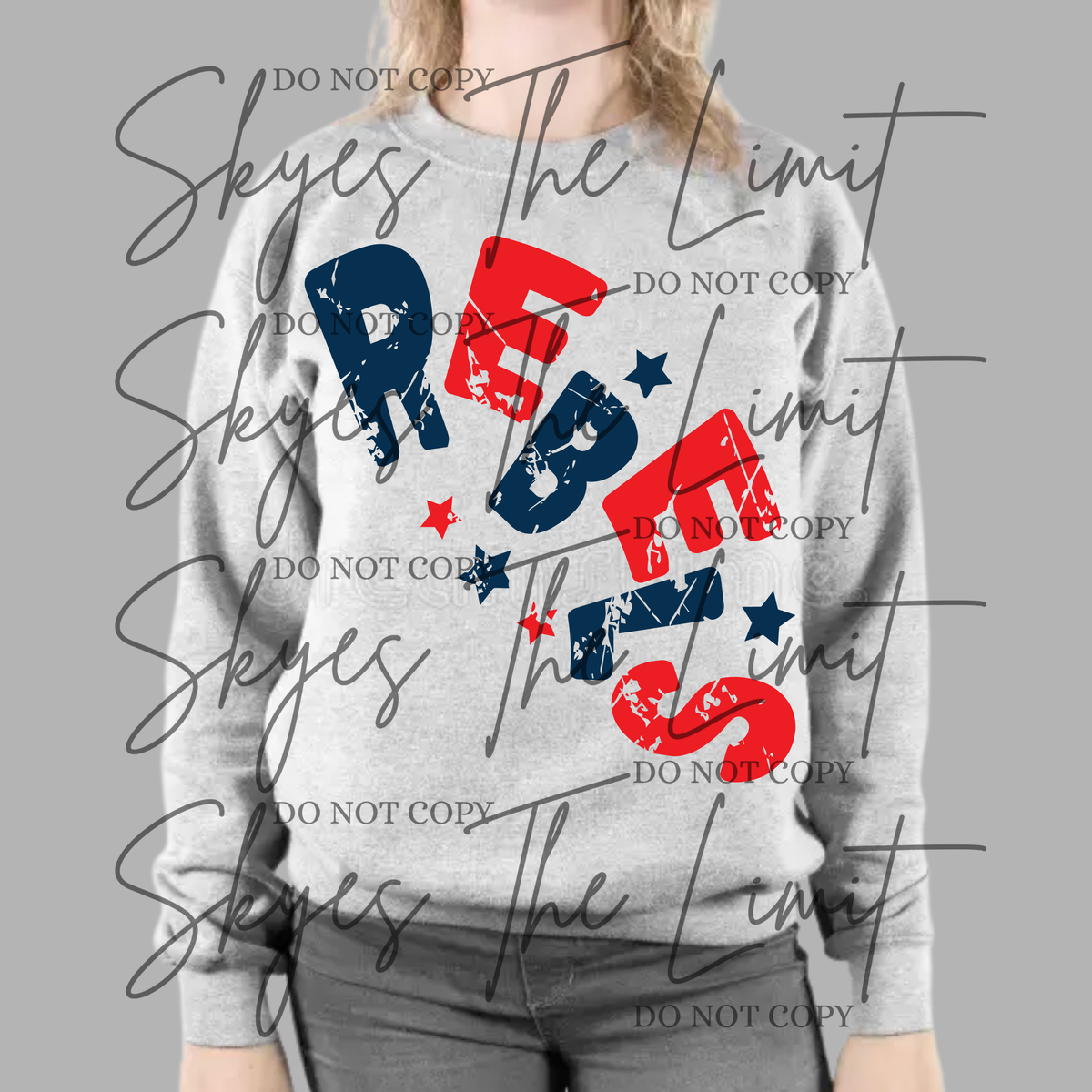 Destressed Rebels bold Sweatshirt