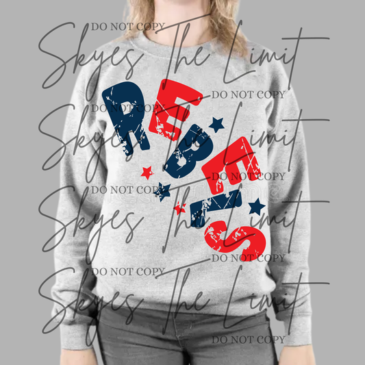 Destressed Rebels bold Sweatshirt