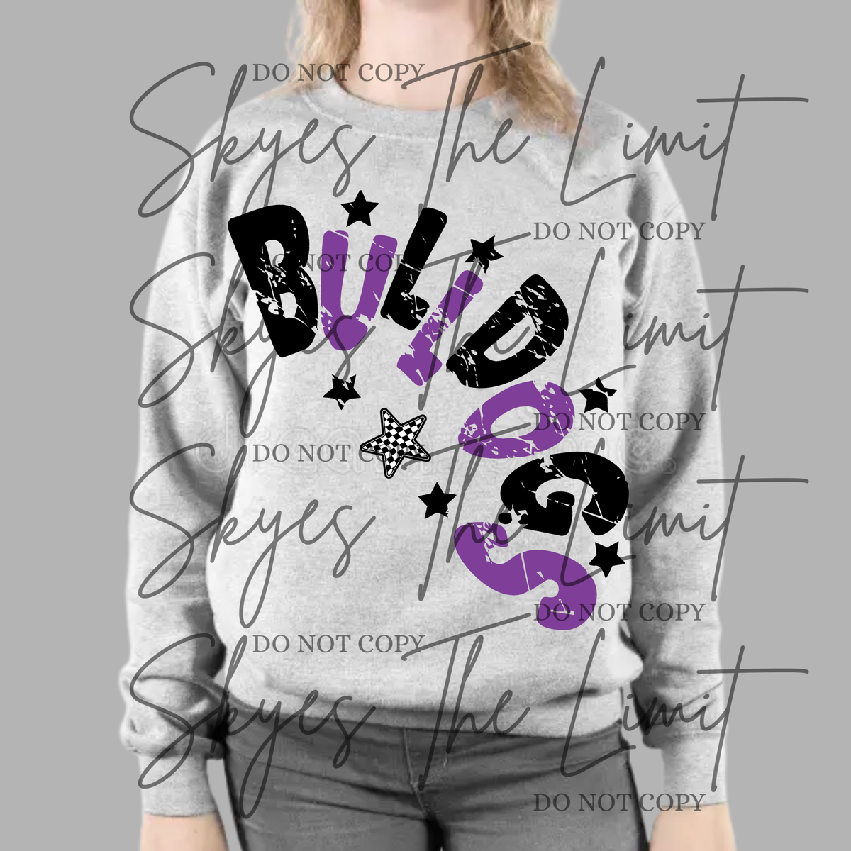 Destressed Bulldogs bold Sweatshirt