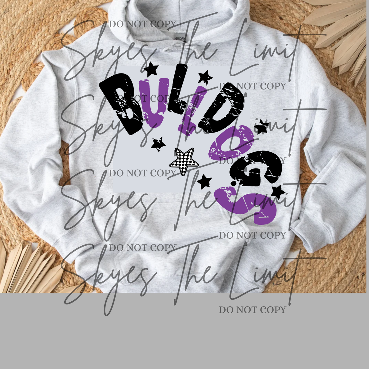 Destressed Bulldogs bold Sweatshirt