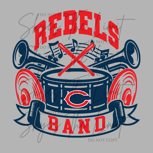 Rebels band percussion (RED NAVY)