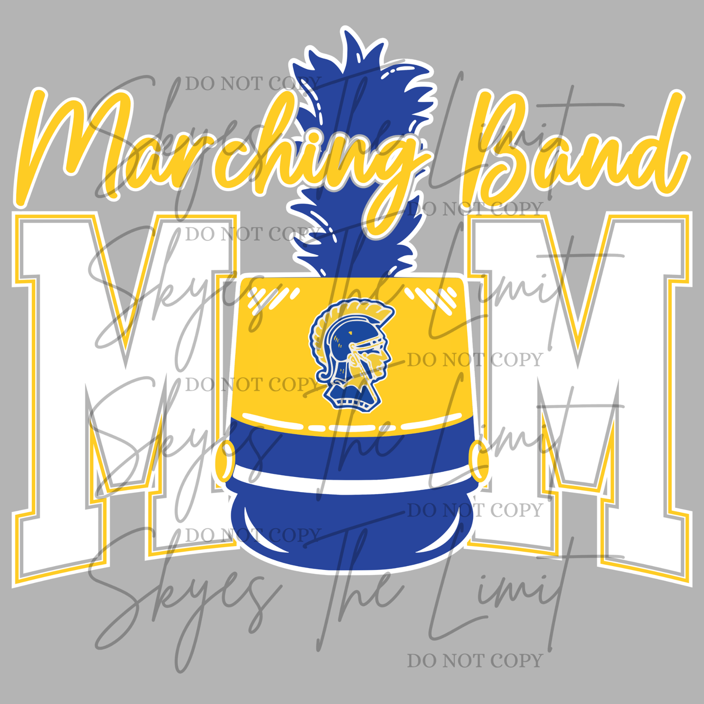 Marching Band Mom (Blue yellow)