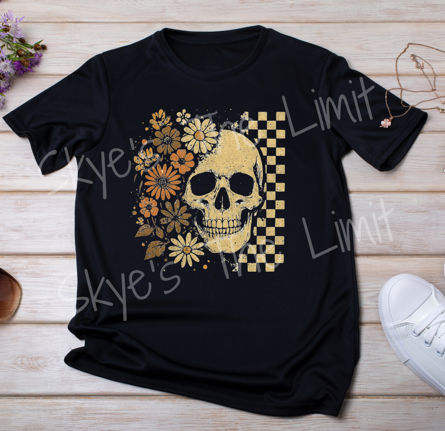 Retro Floral Skeleton