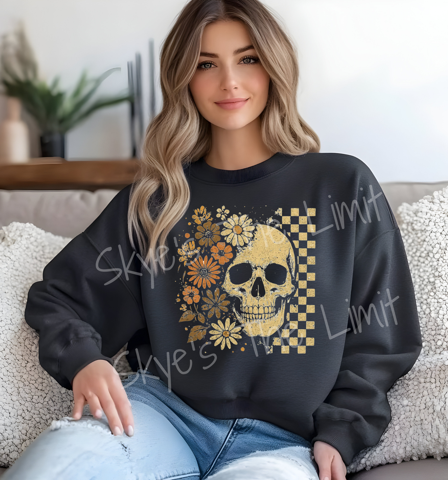 Retro Floral Skeleton