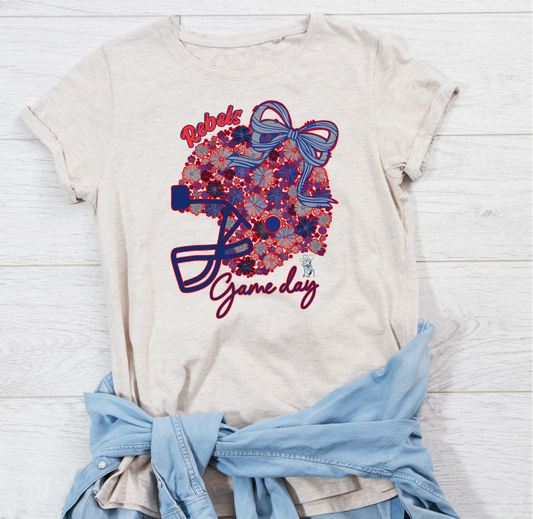 Comfort Color School Mascot football floral design